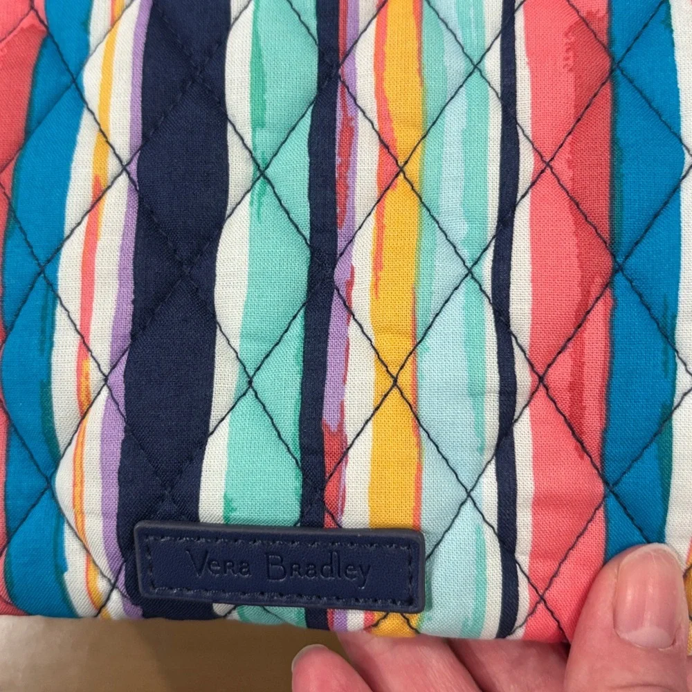 Vera Bradley small vera tote in cabana stripe